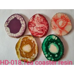 Coaster sets of resin