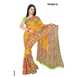 Trendy Faux Georgette Casual Printed Saree