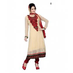 Bollywood Style Solid Faux Georgette Salwar Suit