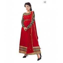 Designer Red Color Patry Wear Anarkali Suits