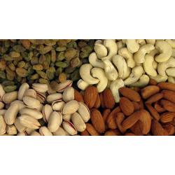 Cashew Nuts, Raisins, Almonds, Pista