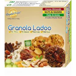 Combo Pack of  Granola Ladoo: Nuts & Raisins, Cocoa  Almonds and Oats & Amla - 6 laddo pack